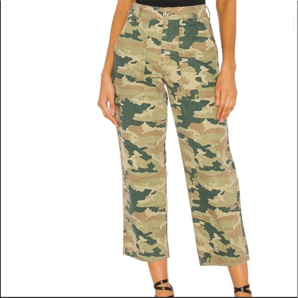 25. Free People / We The Free Camo Jeans in Moss Green